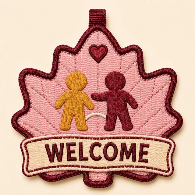 Welcome embroidered Power Leaf